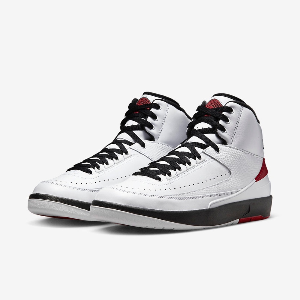 Nike Air Jordan 2 OG Chicago white Black Varsity Red DX2454-106 size 8 - 13 - Picture 5 of 14